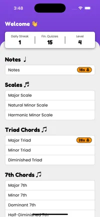 Home Screenshot of the app